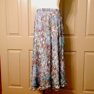 *FINAL PRICE* Briggs New York ladies plus size brown and teal paisley skirt.